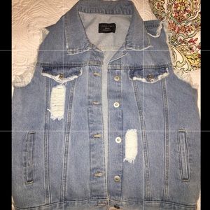 Pitaya Jean distressed vest